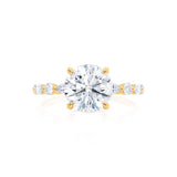 Round Dainty Pave Lab Grown Diamond Engagement Ring