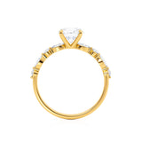 Round Dainty Pave Lab Grown Diamond Engagement Ring