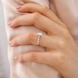 Oval Pave Lab Grown Diamond Engagement Ring