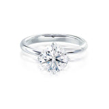 Round Solitaire Lab Grown Diamond Engagement Ring