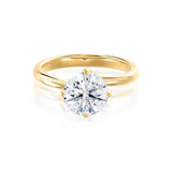 Round Solitaire Lab Grown Diamond Engagement Ring