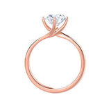 Round Solitaire Lab Grown Diamond Engagement Ring
