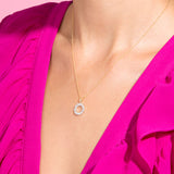 0.45 Carats Baguette & Round Shape Moissanite Necklace 3