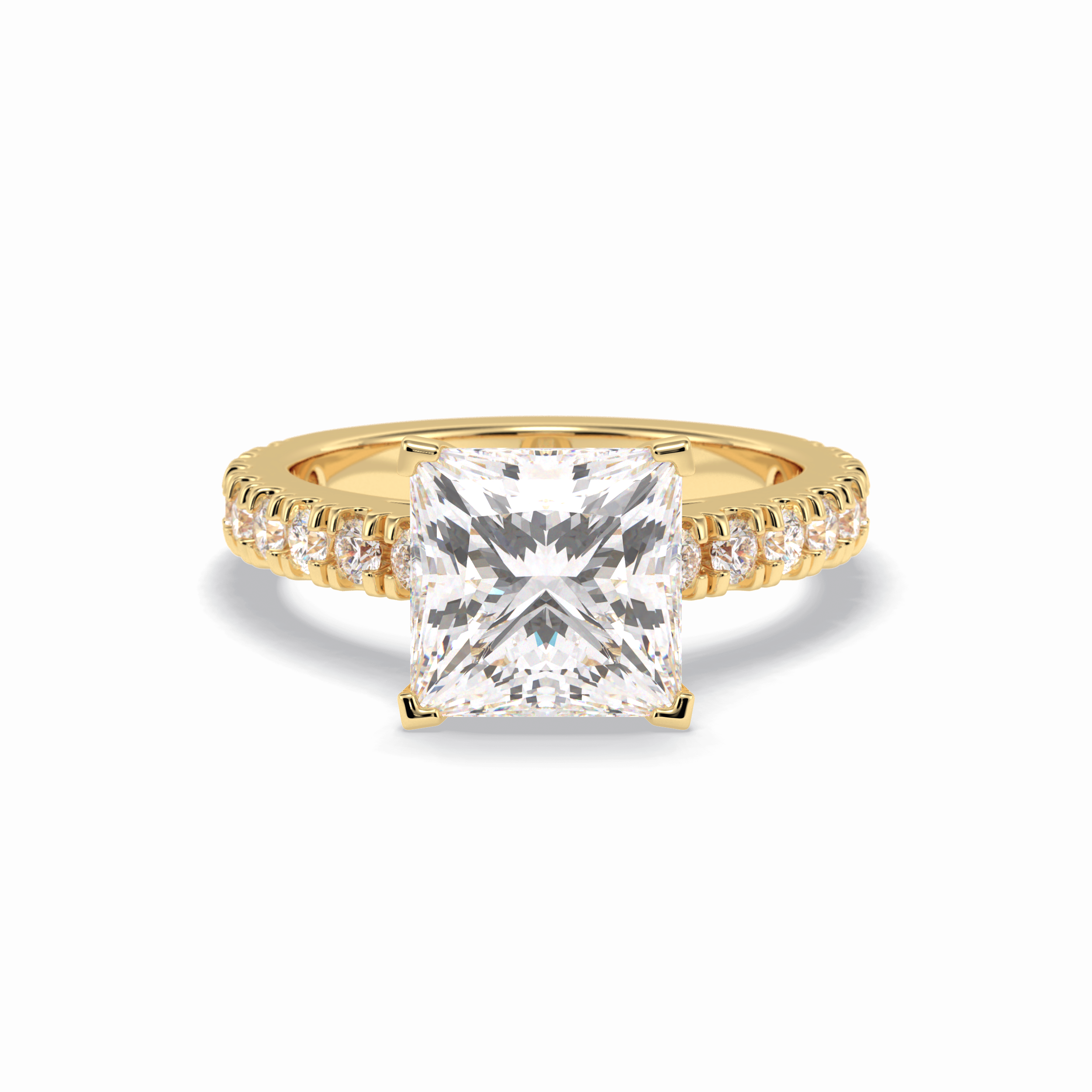 Princess Pave Lab Grown Diamond Engagement Ring