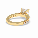 Princess Pave Lab Grown Diamond Engagement Ring