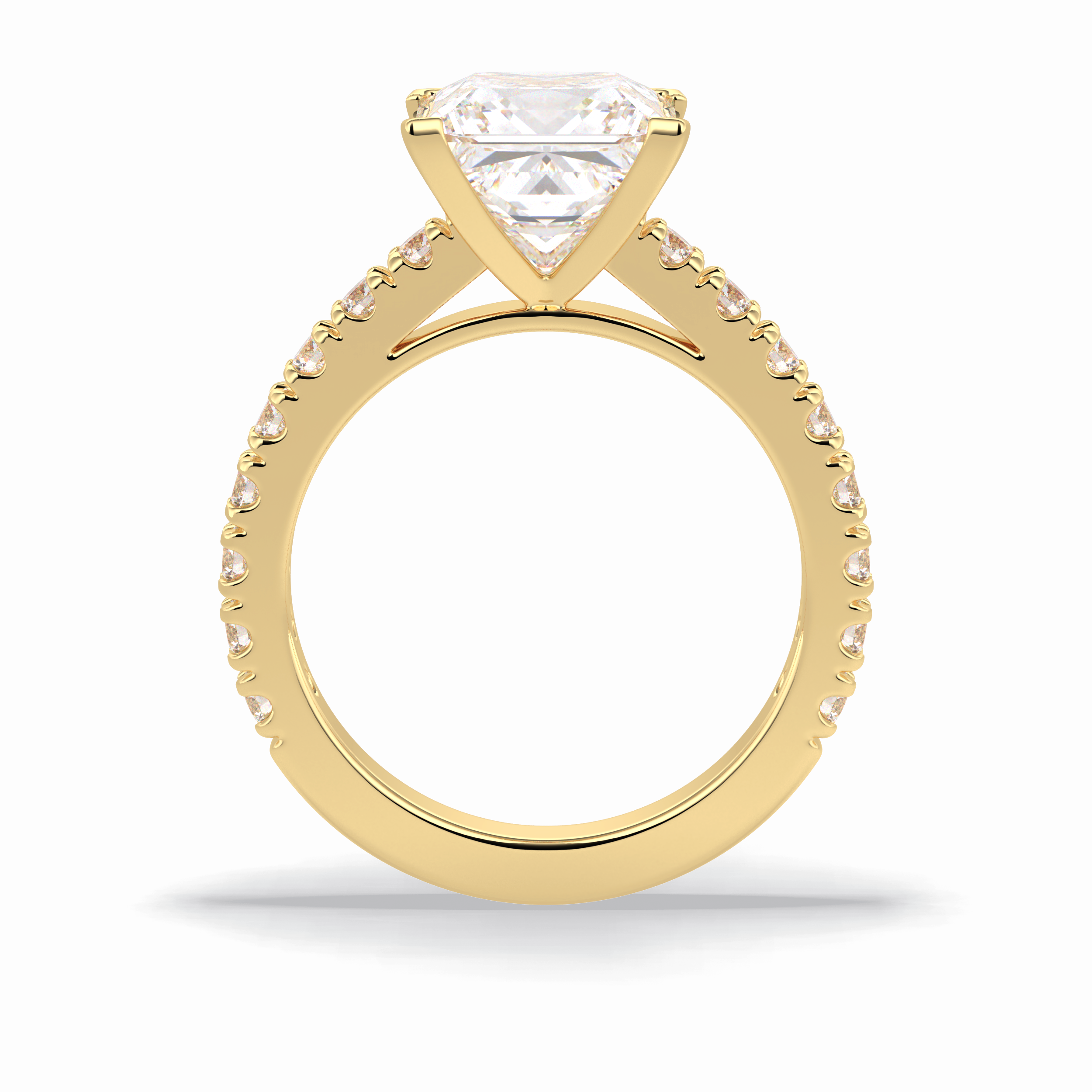 Princess Pave Lab Grown Diamond Engagement Ring