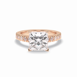 Princess Pave Lab Grown Diamond Engagement Ring