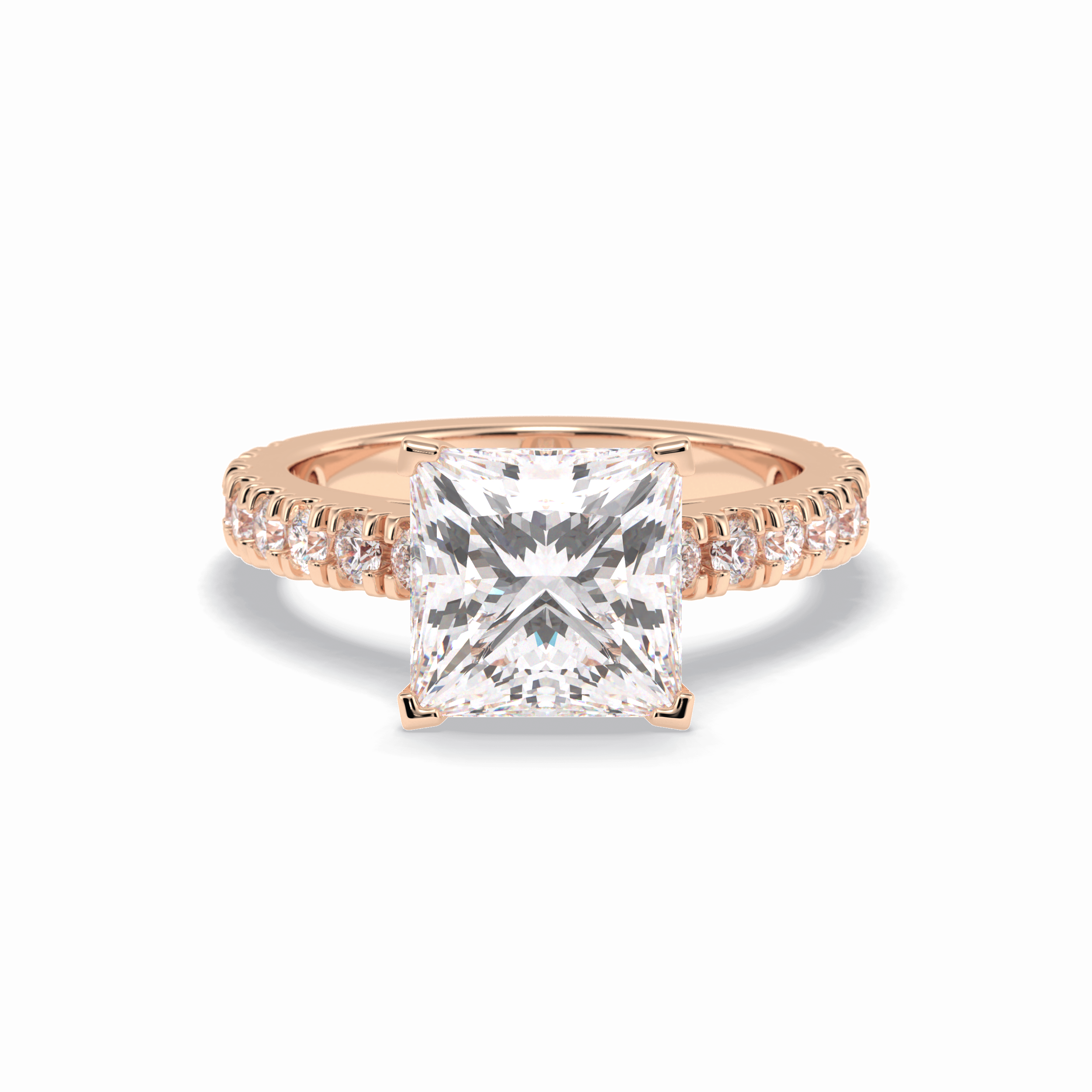 Princess Pave Lab Grown Diamond Engagement Ring