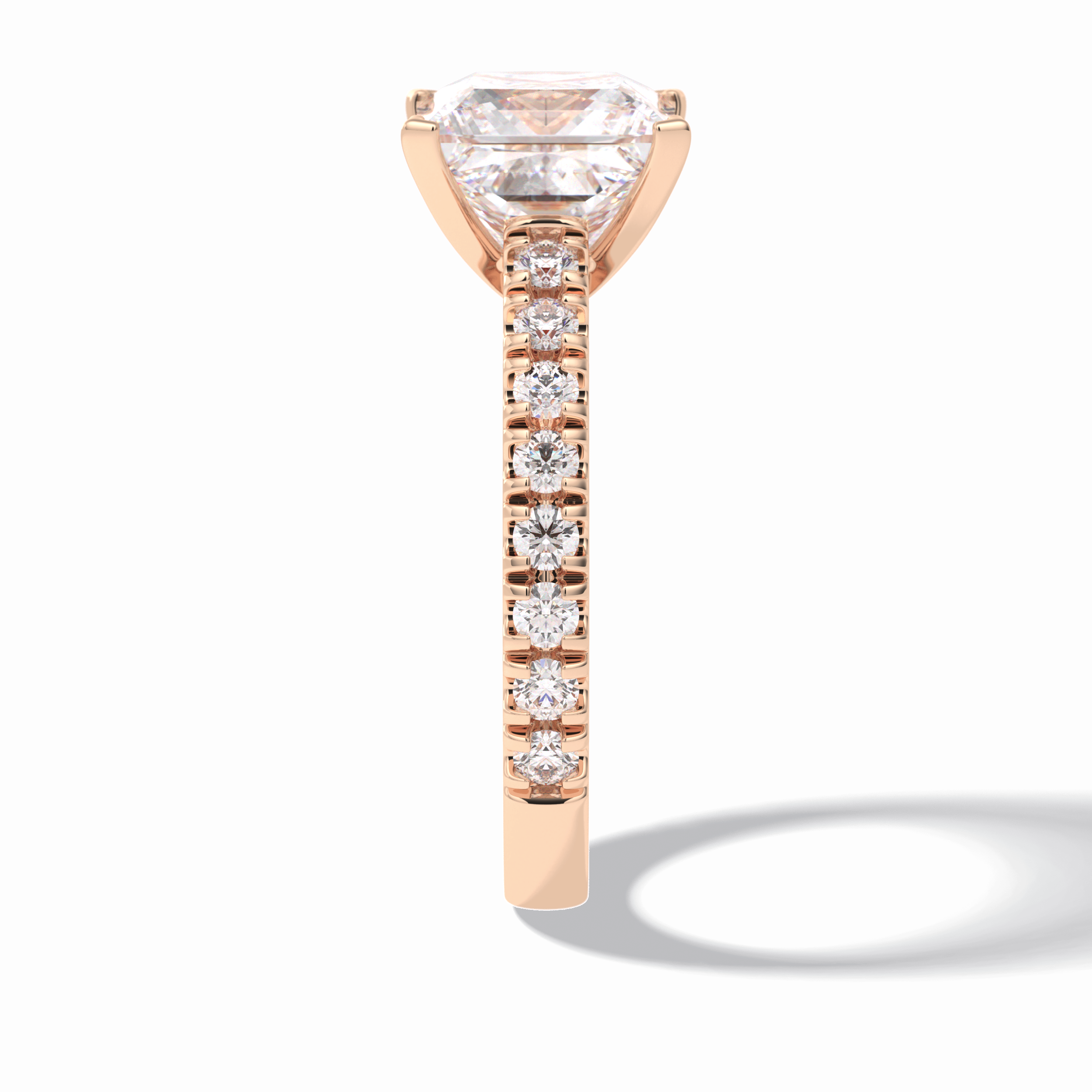 Princess Pave Lab Grown Diamond Engagement Ring