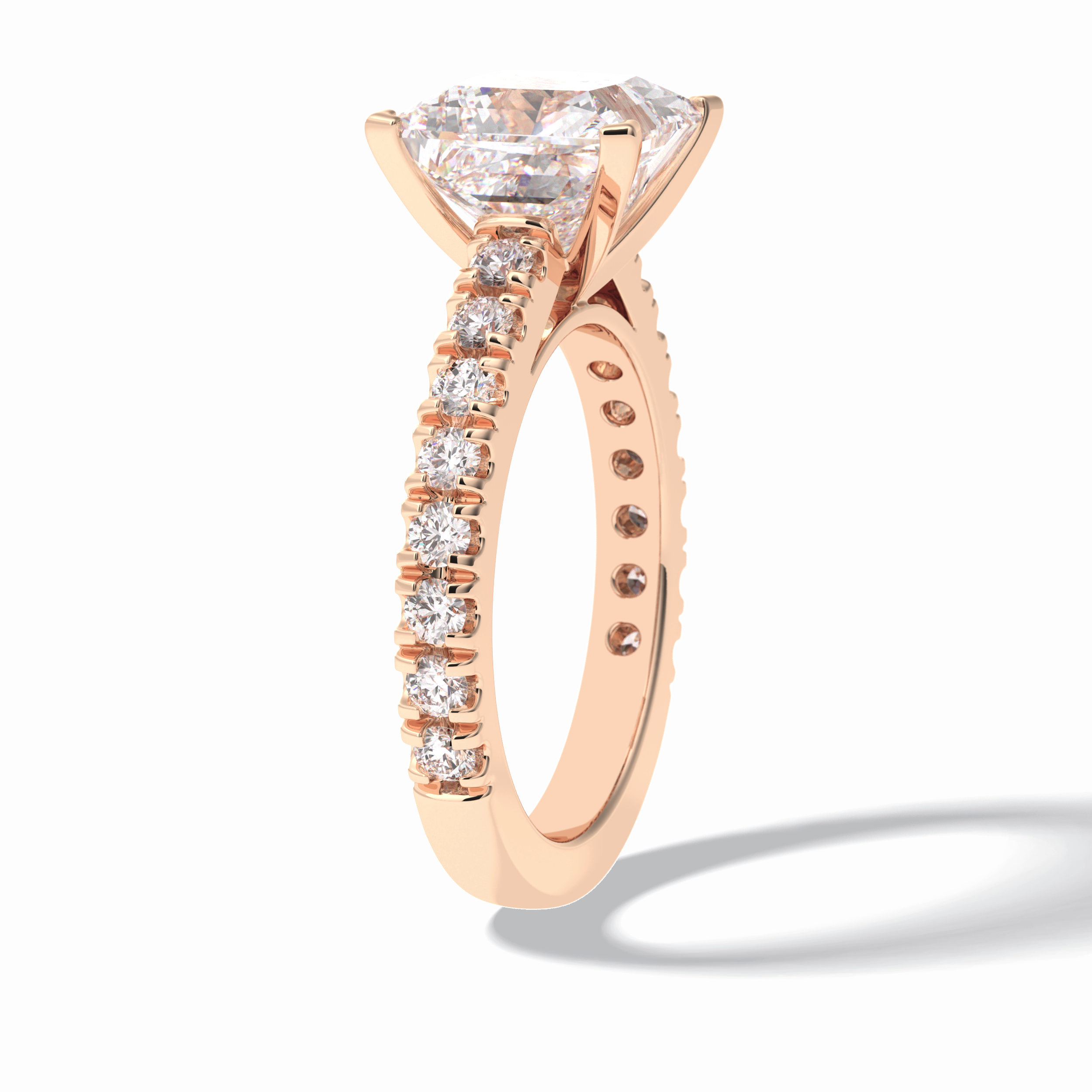 Princess Pave Lab Grown Diamond Engagement Ring