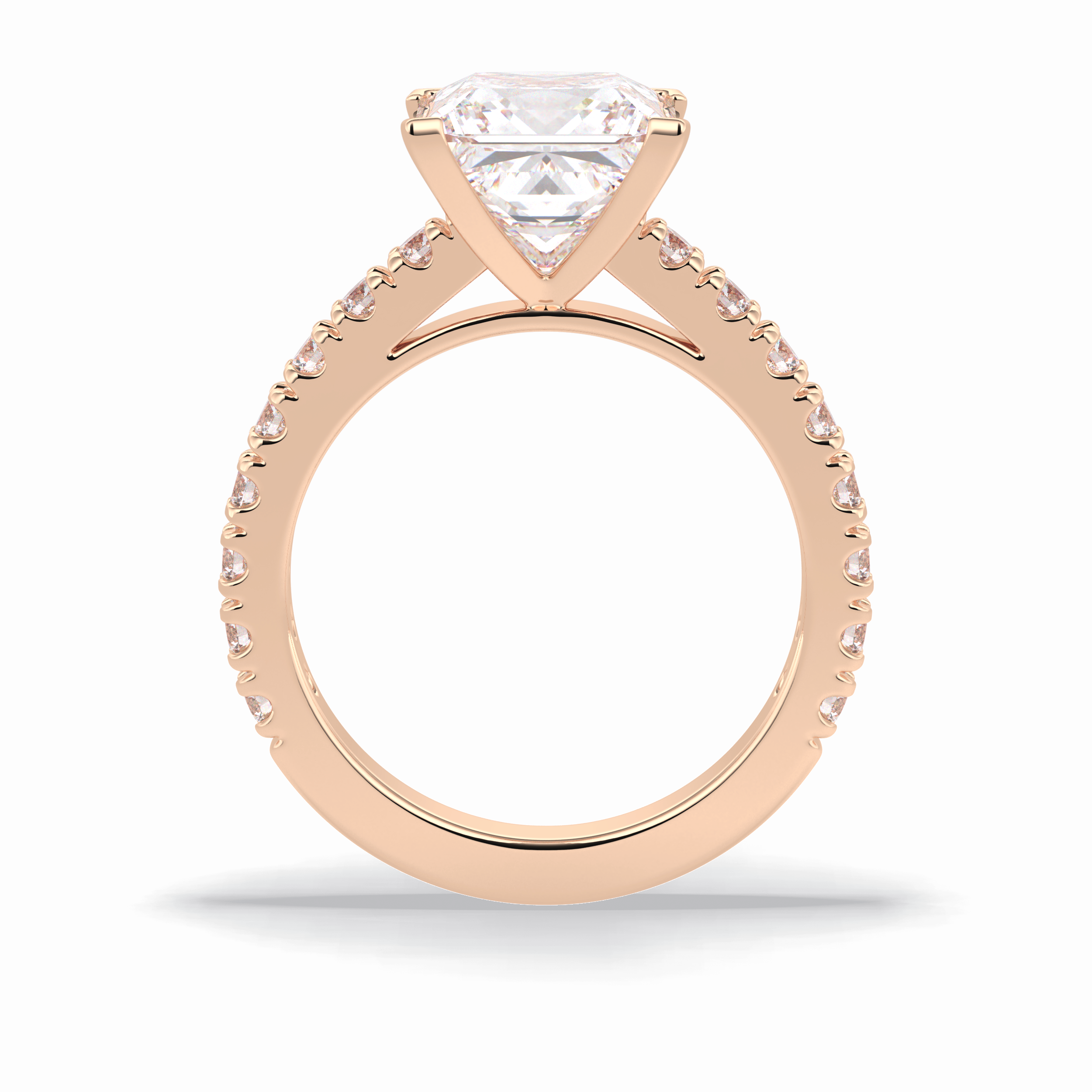 Princess Pave Lab Grown Diamond Engagement Ring