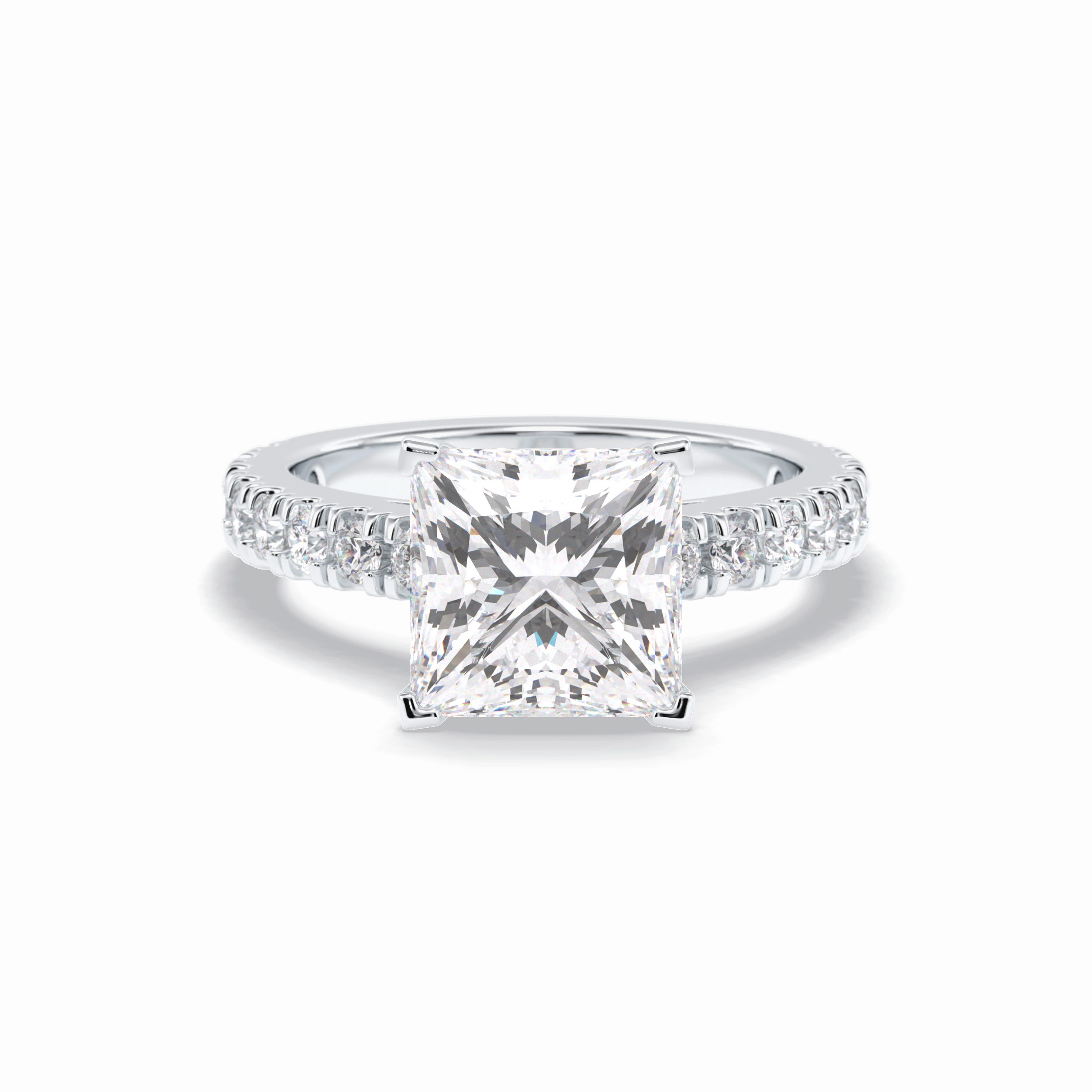 Princess Pave Lab Grown Diamond Engagement Ring