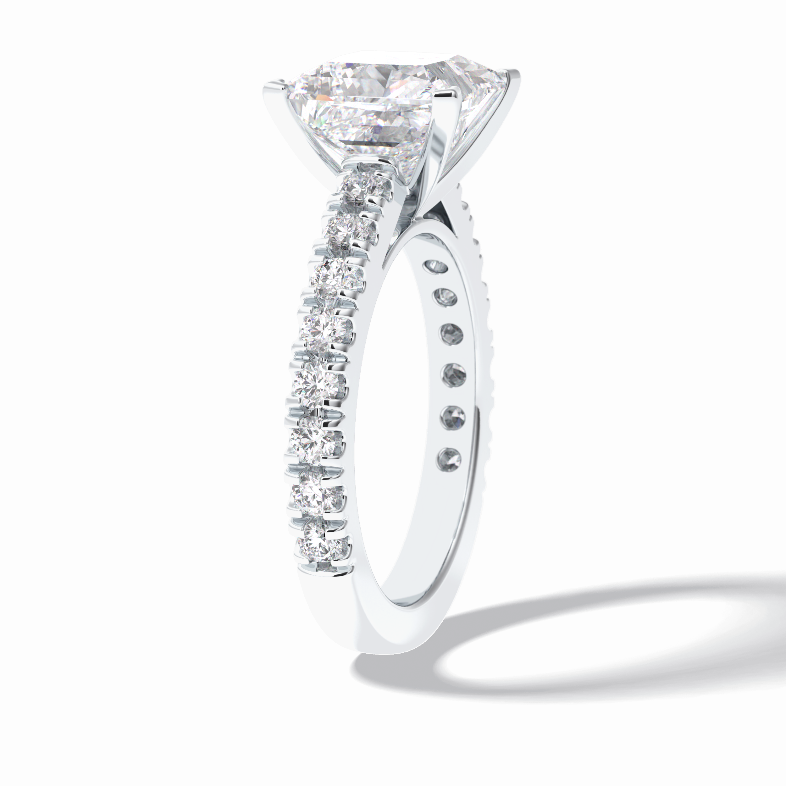 Princess Pave Lab Grown Diamond Engagement Ring