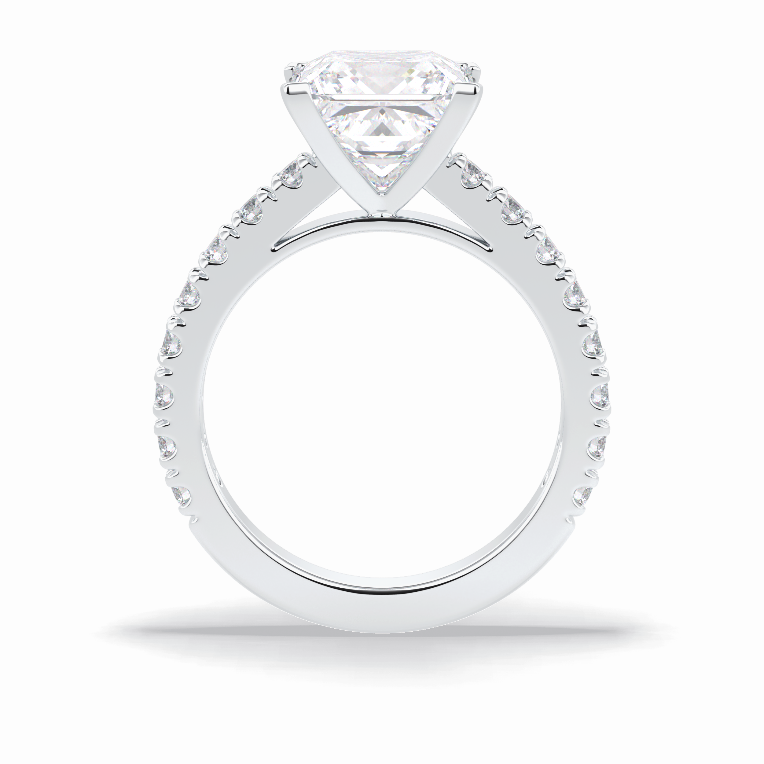 Princess Pave Lab Grown Diamond Engagement Ring