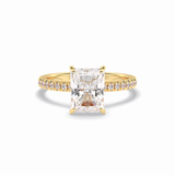 Radiant Pave Lab Grown Diamond Engagement Ring