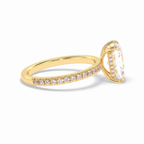 Radiant Pave Lab Grown Diamond Engagement Ring