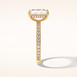 2.5 CT Radiant Shaped Pave Moissanite Engagement Ring