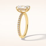 2.5 CT Radiant Shaped Pave Moissanite Engagement Ring