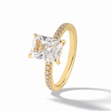 Radiant Pave Lab Grown Diamond Engagement Ring