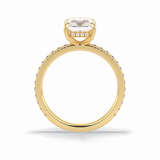 Radiant Pave Lab Grown Diamond Engagement Ring