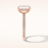 2.5 CT Radiant Shaped Pave Moissanite Engagement Ring