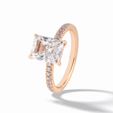 Radiant Pave Lab Grown Diamond Engagement Ring