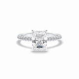 Radiant Pave Lab Grown Diamond Engagement Ring