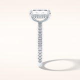 2.5 CT Radiant Shaped Pave Moissanite Engagement Ring