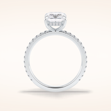2.5 CT Radiant Shaped Pave Moissanite Engagement Ring