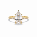 Pear Pave Lab Grown Diamond Engagement Ring