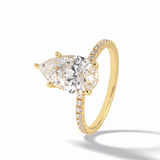 Pear Pave Lab Grown Diamond Engagement Ring