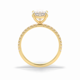 Pear Pave Lab Grown Diamond Engagement Ring