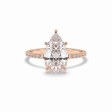 Pear Pave Lab Grown Diamond Engagement Ring