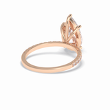 Pear Pave Lab Grown Diamond Engagement Ring