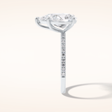 2.5 CT Pear Shaped Pave Moissanite Engagement Ring