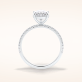 2.5 CT Pear Shaped Pave Moissanite Engagement Ring