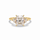 Radiant Three Stone Lab Grown Diamond Engagement Ring