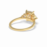 Radiant Three Stone Lab Grown Diamond Engagement Ring