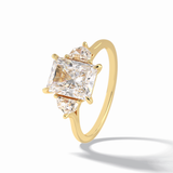 Radiant Three Stone Lab Grown Diamond Engagement Ring