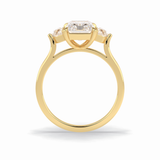 Radiant Three Stone Lab Grown Diamond Engagement Ring