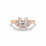Radiant Three Stone Lab Grown Diamond Engagement Ring