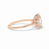 Radiant Three Stone Lab Grown Diamond Engagement Ring