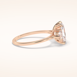 2.5 CT Radiant Shaped Three Stone Moissanite Engagement Ring