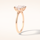 2.5 CT Radiant Shaped Three Stone Moissanite Engagement Ring