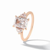 Radiant Three Stone Lab Grown Diamond Engagement Ring