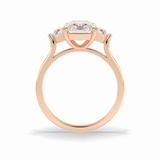 Radiant Three Stone Lab Grown Diamond Engagement Ring