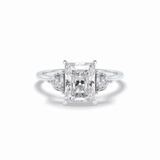 Radiant Three Stone Lab Grown Diamond Engagement Ring