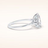2.5 CT Radiant Shaped Three Stone Moissanite Engagement Ring