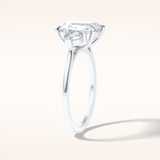 2.5 CT Radiant Shaped Three Stone Moissanite Engagement Ring