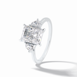 Radiant Three Stone Lab Grown Diamond Engagement Ring